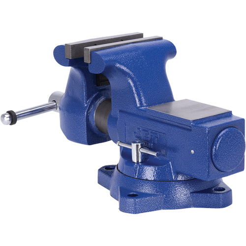 JBTV-6 Heavy-Duty Round Channel Bench Vise, 6-1/2" Jaw Width, 4" Throat Depth Haskins Industrial Inc.