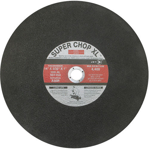 A30R Super Chop Stud-Cutting Cut-Off Wheel, 14" x 3/32", 1" Arbor, Type 1, 4400 RPM Haskins Industrial Inc.