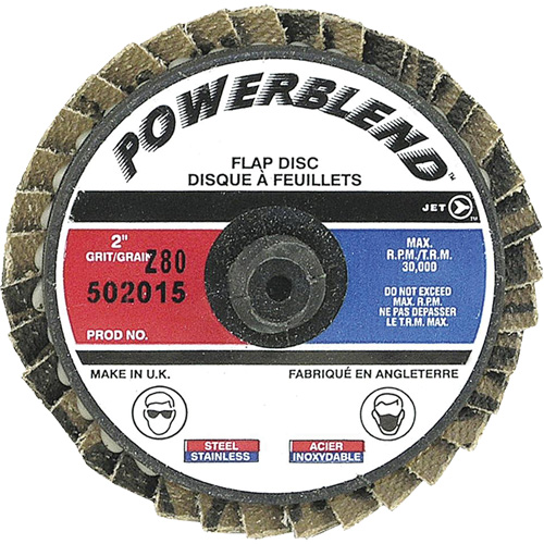 PowerBlend Roll-On Flap Disc, 2" x Type R, Z80 Grit Haskins Industrial Inc.