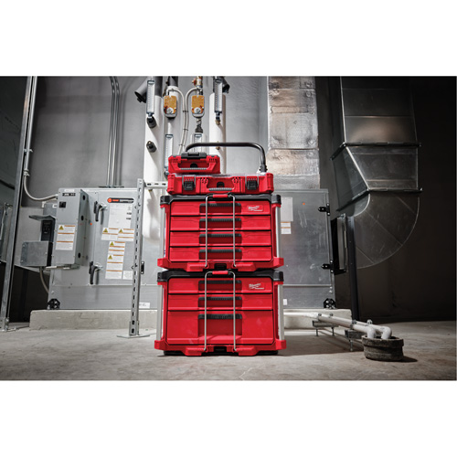 Boîte &agrave; outils avec 4 tiroirs PackOut, 16-3/10" x 22-1/5" x 14-3/10", Rouge Haskins Industrial Inc.
