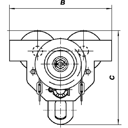Chariot &agrave; engrenage pour usage intensif — s&eacute;rie SGT, 6600 lb (3 tonnes) Capacit&eacute;, 4" - 8-1/32" Haskins Industrial Inc.