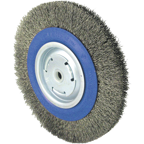 Brosse rotative &agrave; fil torsad&eacute;, 8" dia., Fils 0,014", Arbre 1/2" - 5/8" - 2 Haskins Industrial Inc.
