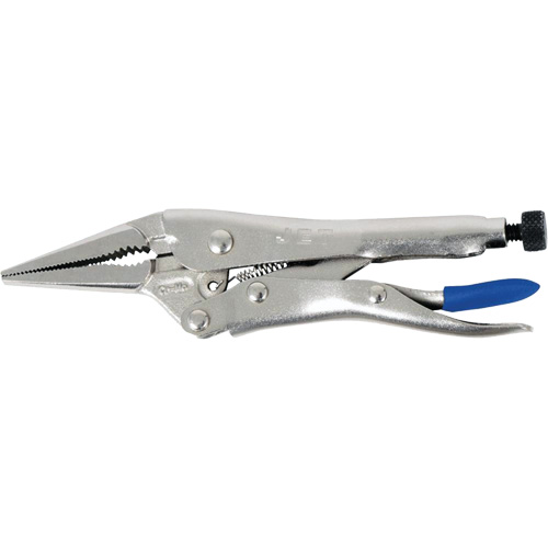 J4LN Long Nose Locking Pliers with Wire Cutter, 4" Length, Long Nose Haskins Industrial Inc.