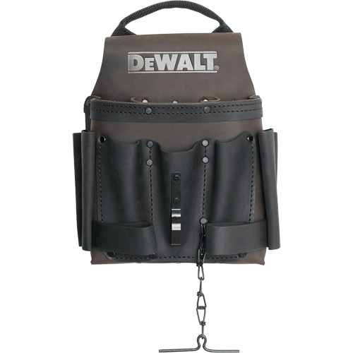 Electrician Tool Pouch, Multiple Tool Holder, Leather, 8 Pockets Haskins Industrial Inc.