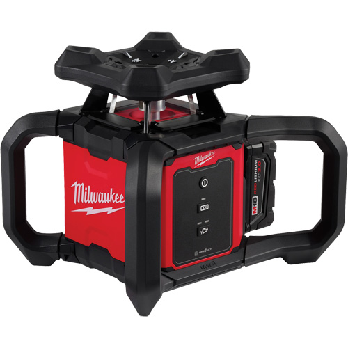M18 Red Exterior Rotary Laser Level Kit with Receiver, 2000' (609.6 m) Haskins Industrial Inc.