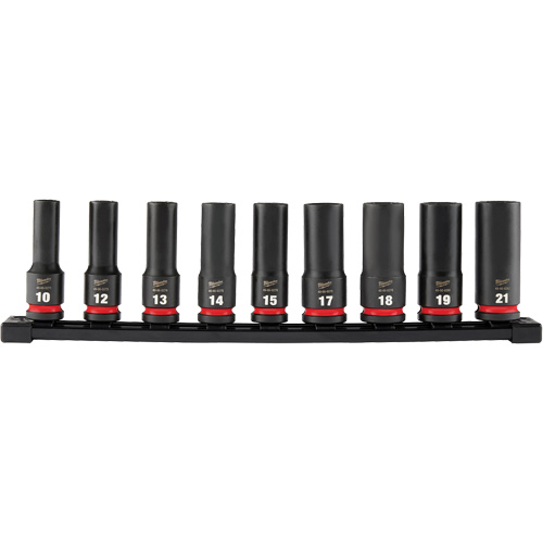 Jeu de douilles m&eacute;triques &agrave; 6 pans Shockwave Impact Duty, 9 Mcx, Chocs, Prise de 1/2", Profond Haskins Industrial Inc.