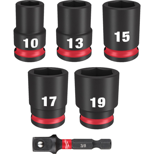 Jeu de douilles m&eacute;triques &agrave; 6 pans Shockwave Impact Duty, 6 Mcx, Chocs, Prise de 3/8" Haskins Industrial Inc.