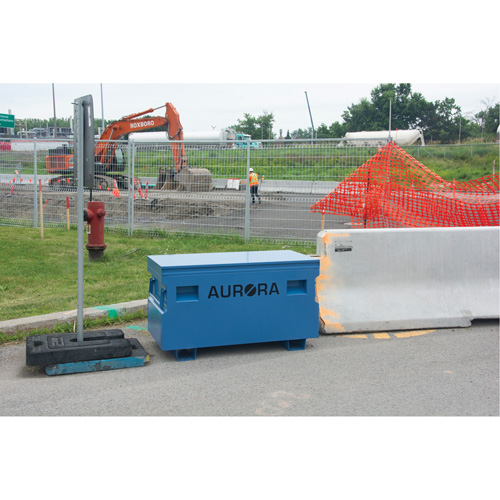 Coffre &agrave; outils de chantier, 48" x 24" x 27-3/5", Acier, Bleu Haskins Industrial Inc.