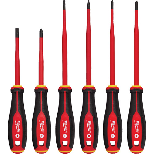 Insulated Slim Tip Screwdriver Set, 6 Pcs., Magnetic Haskins Industrial Inc.