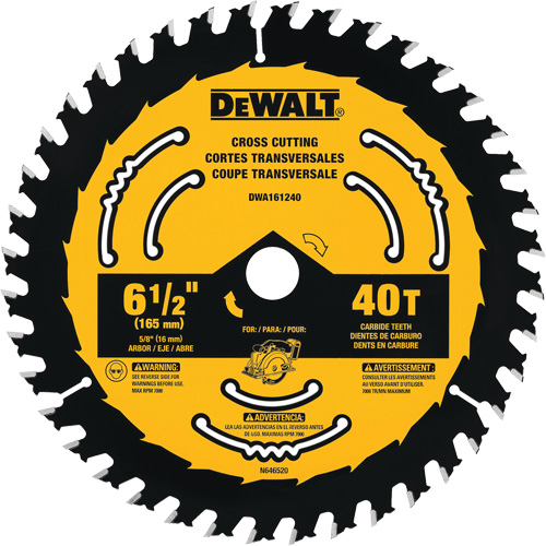 Circular Saw Blade, 6-1/2", 24 Teeth, Wood Use Haskins Industrial Inc.