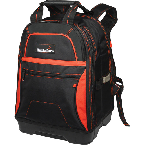 Sac &agrave; dos &agrave; outils &agrave; base moul&eacute;e, Noir/Rouge, Balistique/Polyester Haskins Industrial Inc.