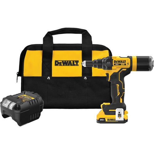 XR&reg; Brushless Cordless 3/16" Rivet Tool Kit Haskins Industrial Inc.