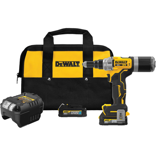 Ensemble d'outil &agrave; riveter sans fil et sans balai 1/4" XR avec POWERSTACK Haskins Industrial Inc.