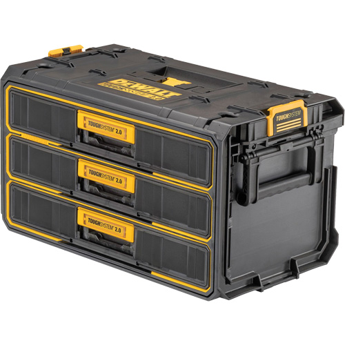 ToughSystem&reg; 2.0 Three-Drawer Unit, 21-4/5" x 12-3/10" x 12-3/5", Black/Yellow Haskins Industrial Inc.