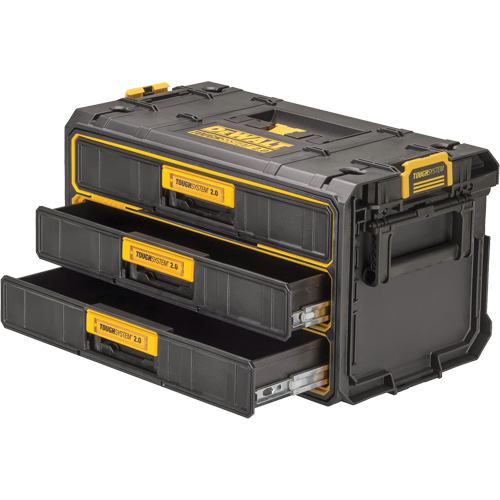 ToughSystem&reg; 2.0 Three-Drawer Unit, 21-4/5" x 12-3/10" x 12-3/5", Black/Yellow Haskins Industrial Inc.