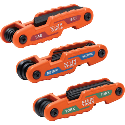 Compact Folding Hex Key Set, 25 Pcs., Metric & Imperial/Torx&reg; Haskins Industrial Inc.