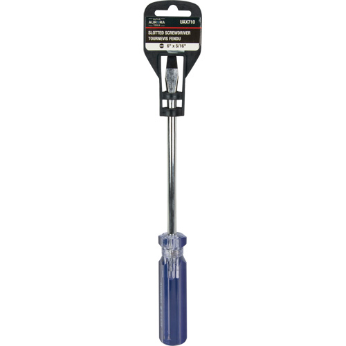 Tournevis &agrave; fente bleu transparent avec bandes, Tige de 5/16", Ronde, Prise en Plastique Haskins Industrial Inc.