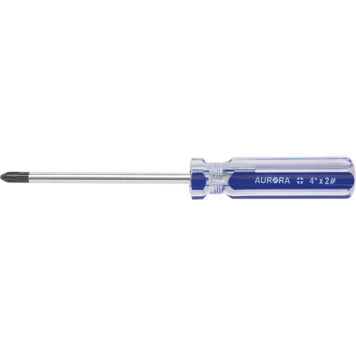 Tournevis Philips bleu transparent avec bandes, #2, Prise Plastique Haskins Industrial Inc.