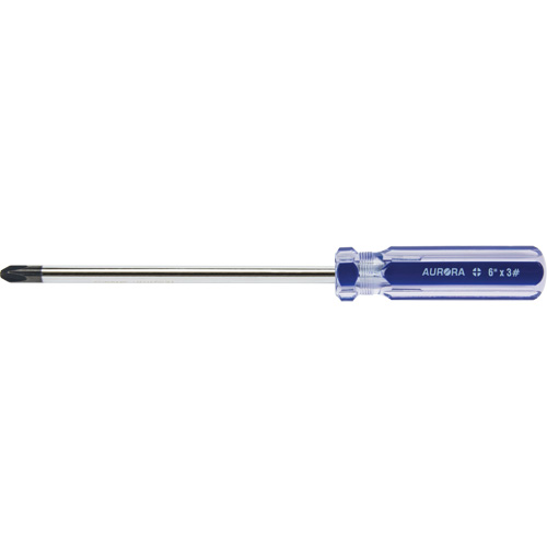 Tournevis Philips bleu transparent avec bandes, #3, Prise Plastique Haskins Industrial Inc.