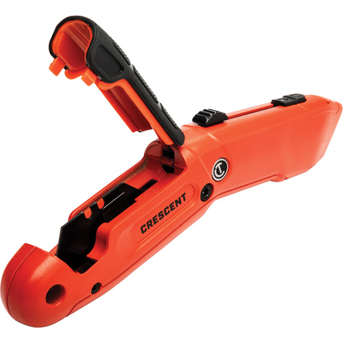 Auto-Retracting Safety Knife, 1", Steel, Aluminum Handle Haskins Industrial Inc.