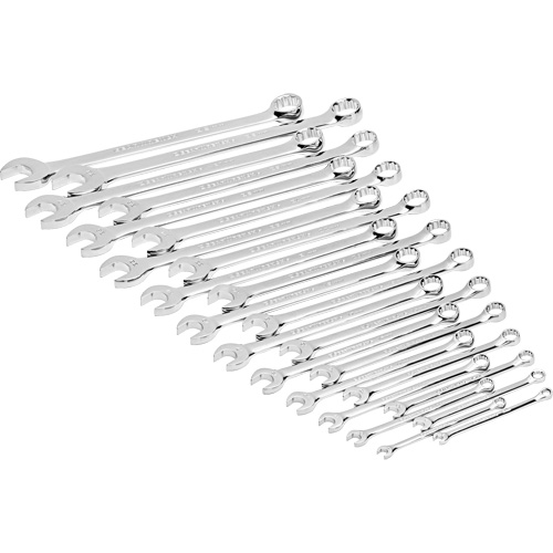 Jeu de cl&eacute;s mixtes m&eacute;triques et longues &agrave; 12 pans dans un plateau de rangement en mousse, Ouverte, 24 morceaux, M&eacute;trique Haskins Industrial Inc.