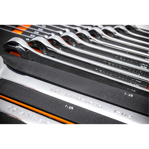 12-Point Long Pattern Combination SAE Wrench Set in Foam Storage Tray, Open-Ended, 19 Pieces, Imperial Haskins Industrial Inc.