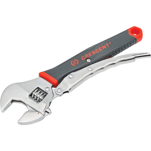 Locking Adjustable Dual Material Wrench, 10" L, 2-18/25" Max Width, Chrome/Polished Haskins Industrial Inc.