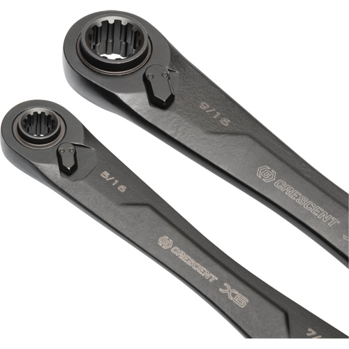 X6 4-in-1 Black Oxide Spline Ratcheting SAE Wrench Set, 2 Pieces, Imperial Haskins Industrial Inc.