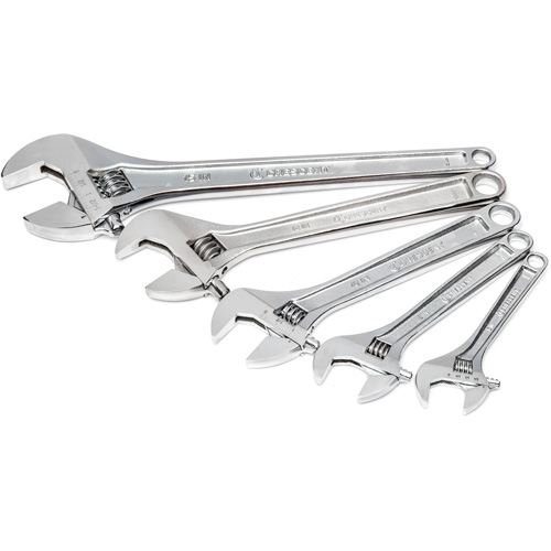Chrome Wrench Set, Adjustable, 5 Pieces, Imperial and Metric Haskins Industrial Inc.
