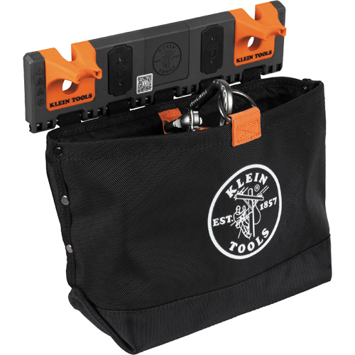 Module de poche pour quincaillerie avec crochet en S Bucket Work Centre, Nylon, 1 pochettes, Noir/Orange Haskins Industrial Inc.