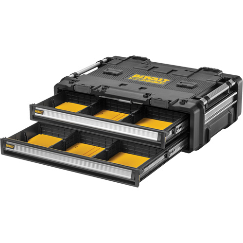 TOUGHSYSTEM&reg; 2.0 DXL 2 Drawers Unit, 30" x 21-13/20" x 10", Black/Yellow Haskins Industrial Inc.