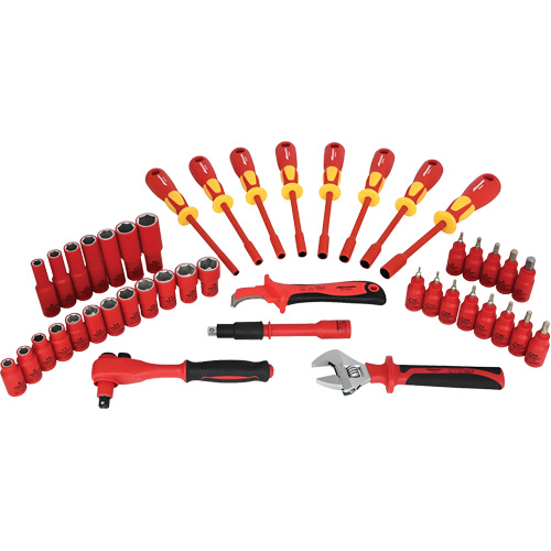 Jeu d'outils et douilles isol&eacute;s, 44 M Haskins Industrial Inc.