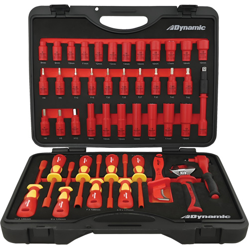 Jeu d'outils et douilles isol&eacute;s, 44 M Haskins Industrial Inc.