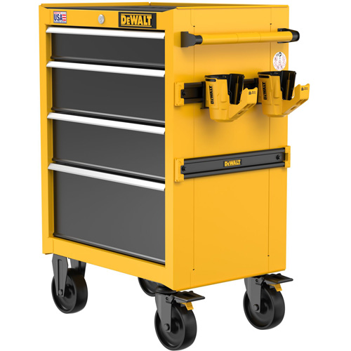 Heavy-Duty Rolling Tool Chest, 4 Drawers, 26" W x Yellow Haskins Industrial Inc.