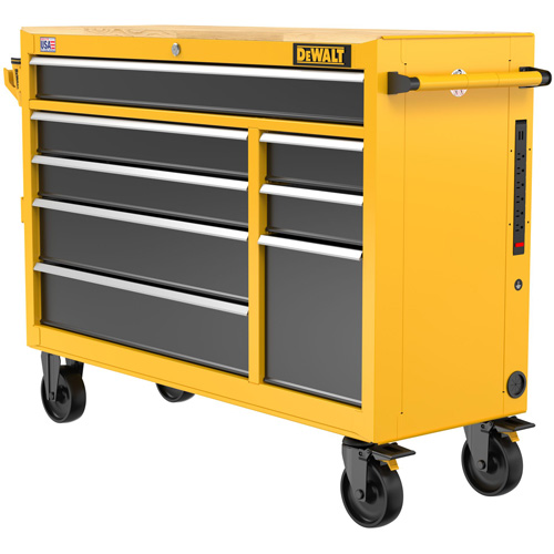 Heavy-Duty Mobile Workstation, 8 Drawers, 52" W x Yellow Haskins Industrial Inc.