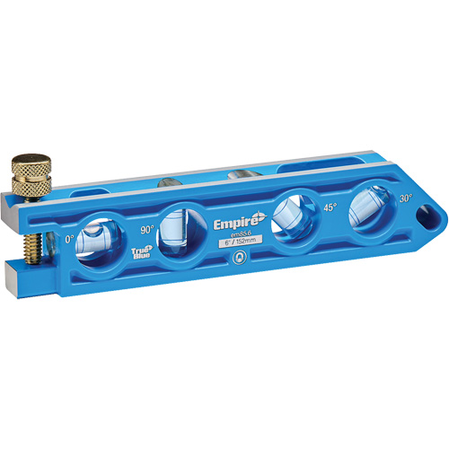 TRUE BLUE&reg; Die Cast Torpedo Level, 6" L, Aluminum, 4 Vials Haskins Industrial Inc.