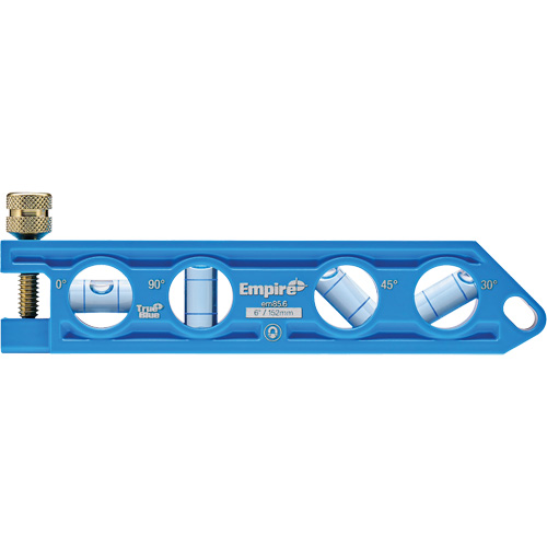 TRUE BLUE&reg; Die Cast Torpedo Level, 6" L, Aluminum, 4 Vials Haskins Industrial Inc.