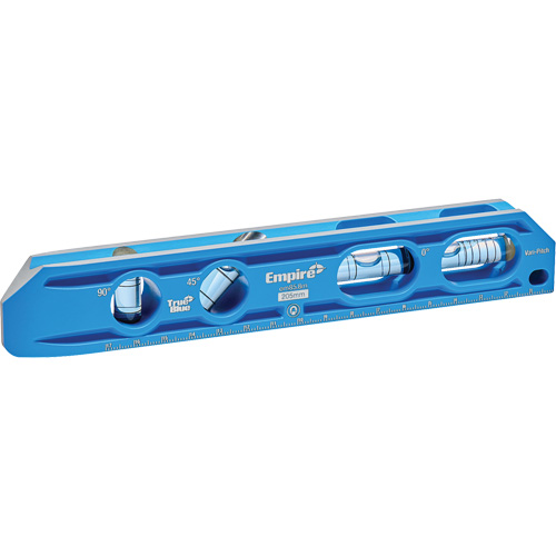 TRUE BLUE&reg; Die Cast Torpedo Level, 8" L, Aluminum, 4 Vials, Magnetic Haskins Industrial Inc.
