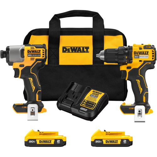 Ensemble de tournevis &agrave; chocs & tournevis/perceuse sans fil et sans balai, Lithium-ion, 20 V Haskins Industrial Inc.