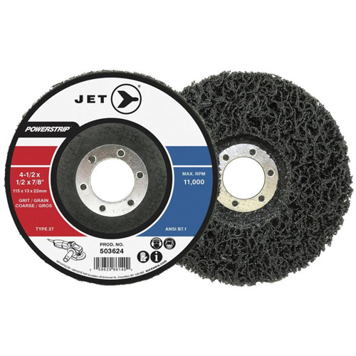 Meule &agrave; centre d&eacute;prim&eacute; pour pr&eacute;paration de surfaces POWERSTRIP XCL, 4-1/2" dia. Haskins Industrial Inc.