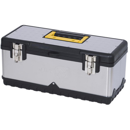 JPSTB-20 Stainless Steel Hand Tool Box, 9-63/100" D x 20" W x 8-7/8" H, Black/Silver Haskins Industrial Inc.