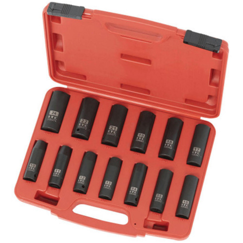 IPS-1312DM Metric Socket Set, 13 Pcs, Impact, 1/2" Drive Size, Deep Haskins Industrial Inc.