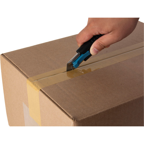 Standard-Duty Retractable Safety Knife, Stainless Steel, Rubber Handle Haskins Industrial Inc.