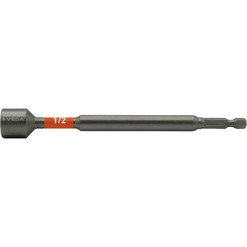Impactech&reg; Nut Driver, 1/2" Tip, 1/4" Drive, 6" L, Magnetic Haskins Industrial Inc.
