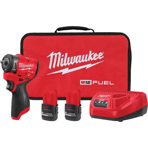 M12 FUEL Subcompact Impact Wrench with Friction Ring Kit, 12 V, 3/8" Socket Haskins Industrial Inc.