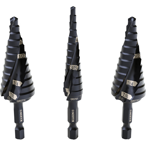 Step Drill Bit Set, 3 Pieces, High Speed Steel Haskins Industrial Inc.
