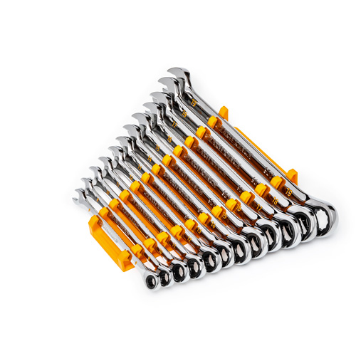 90-Tooth 12 Point Wrench Set, Ratcheting Combination, 12 Pieces, Metric Haskins Industrial Inc.