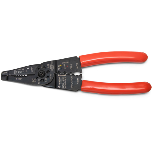 Outil &agrave; d&eacute;nuder et sertir les fils, 8" lo, 10 - 22 AWG Haskins Industrial Inc.