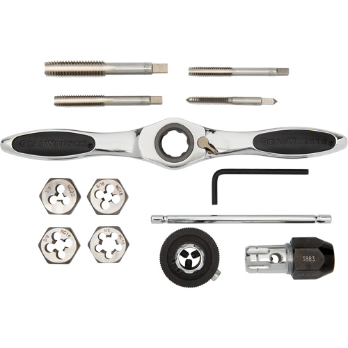 SAE Ratcheting Tap & Die Set, 13 Pieces Haskins Industrial Inc.