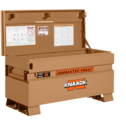 Model 42 Jobsite Chest with Padlock, 42" x 19" x 23-3/8", Steel, Tan Haskins Industrial Inc.